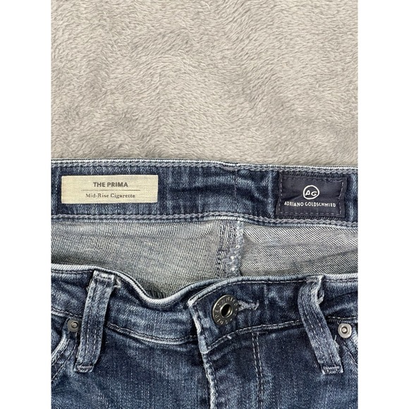 Adriano Goldschmied Jeans Womens 27 Blue Denim Prima Mid Rise Cigarette Skinny - Picture 7 of 9